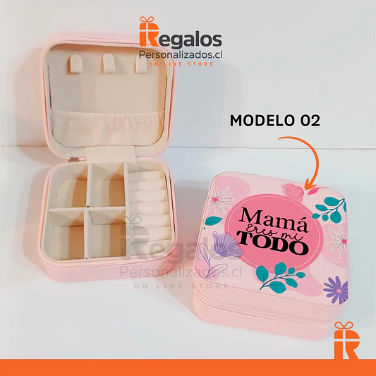 Mini Joyero cuerina diseño Mamá 3