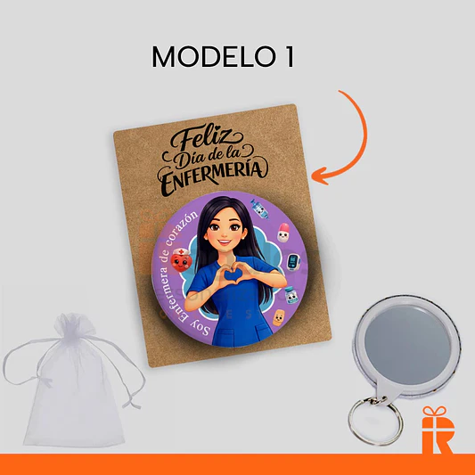 Llavero espejo diseño Enfermera 2