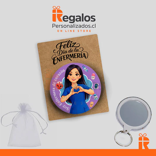 Llavero espejo diseño Enfermera 1