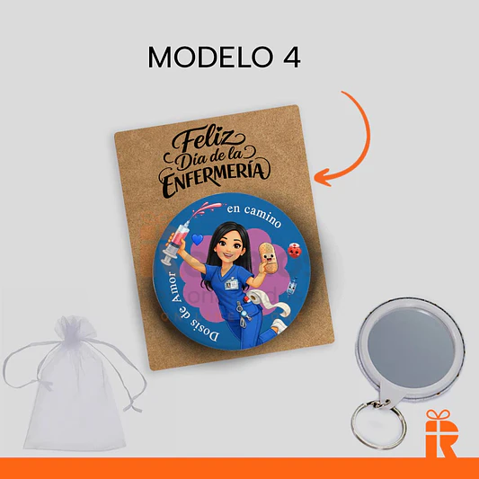 Llavero espejo diseño Enfermera 5