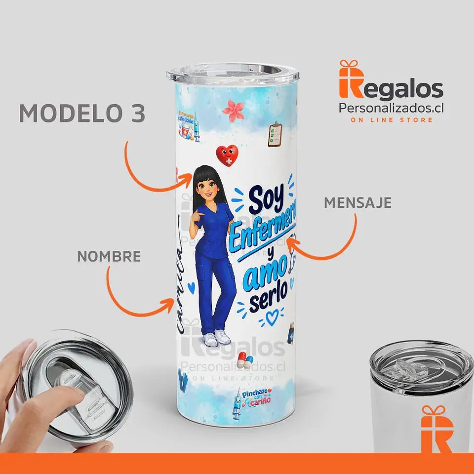 Vaso térmico skinny Enfermera 4