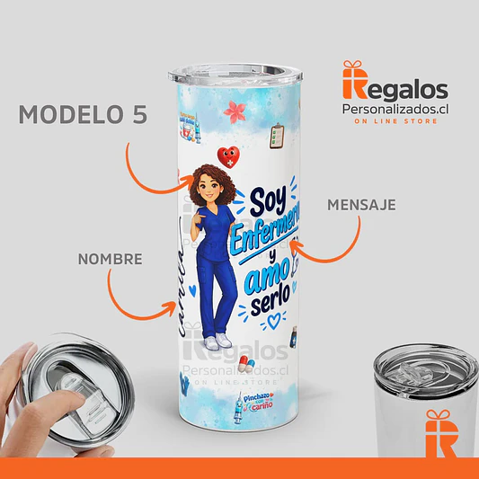 Vaso térmico skinny Enfermera 6
