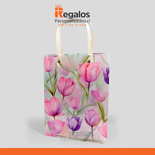 Bolsa para regalo diseño flores