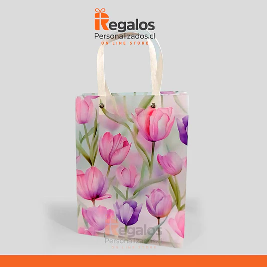 Bolsa para regalo diseño flores 1