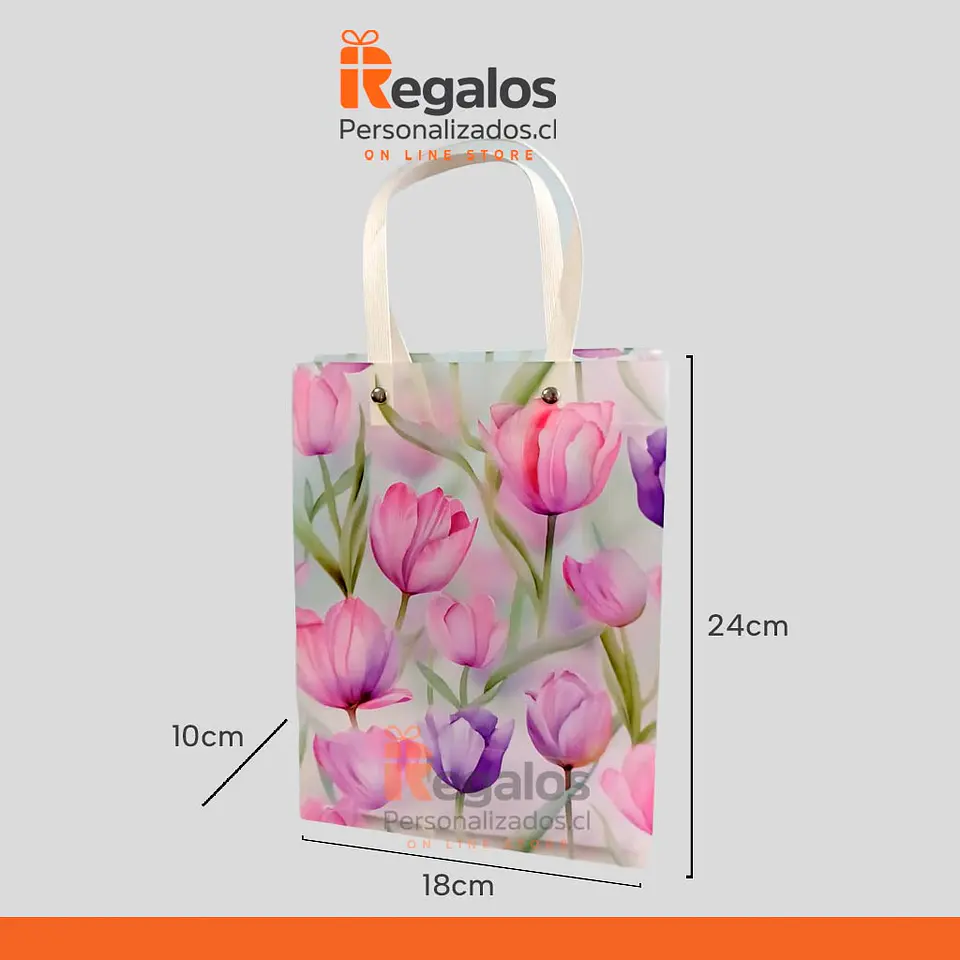 Bolsa para regalo diseño flores 3