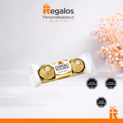 Bombones Ferrero rocher 3 unidades