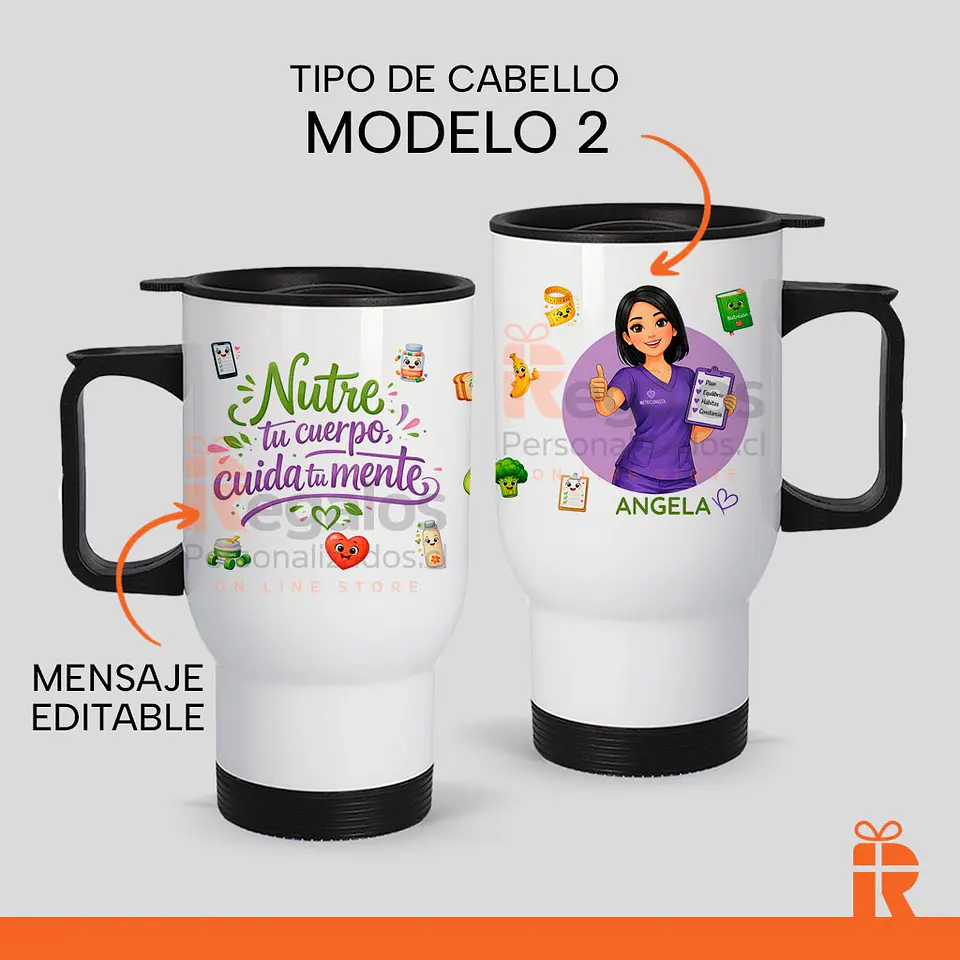Mug térmico diseño Nutricionista avatar 2 3