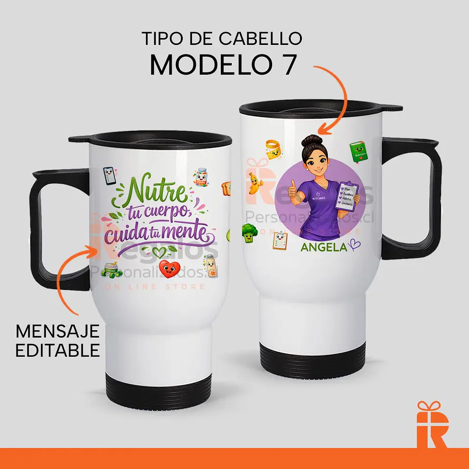 Mug térmico diseño Nutricionista avatar 2 8