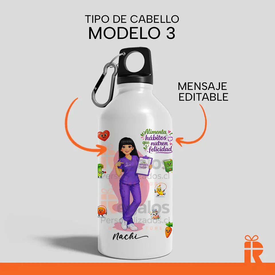 Botella diseño Nutricionista avatar 2 4