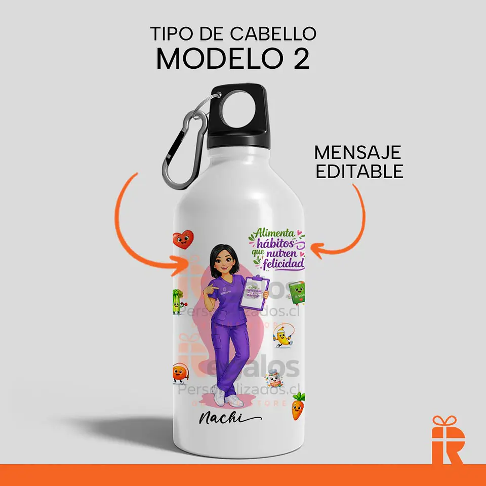 Botella diseño Nutricionista avatar 2 3