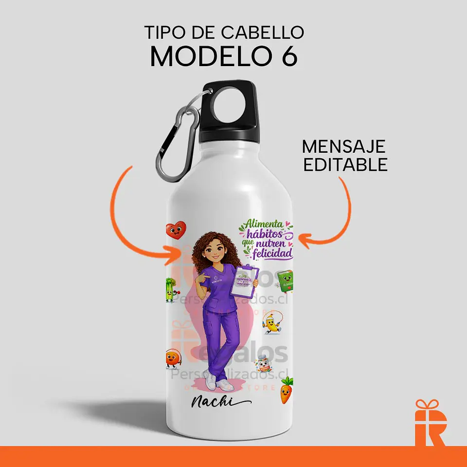 Botella diseño Nutricionista avatar 2 7