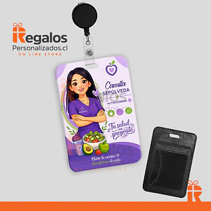 Porta credencial diseño Nutricionista
