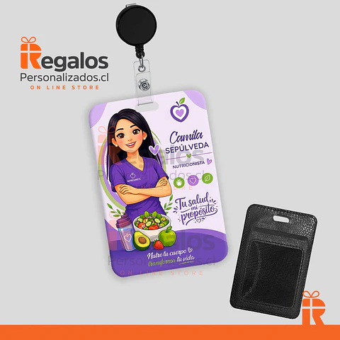 Porta credencial diseño Nutricionista