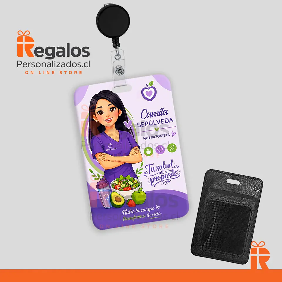 Porta credencial diseño Nutricionista 1