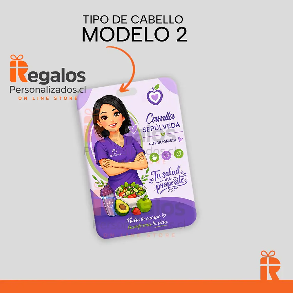 Porta credencial diseño Nutricionista 3