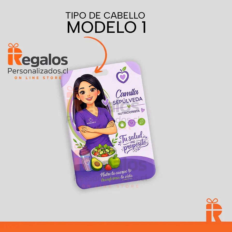 Porta credencial diseño Nutricionista 2
