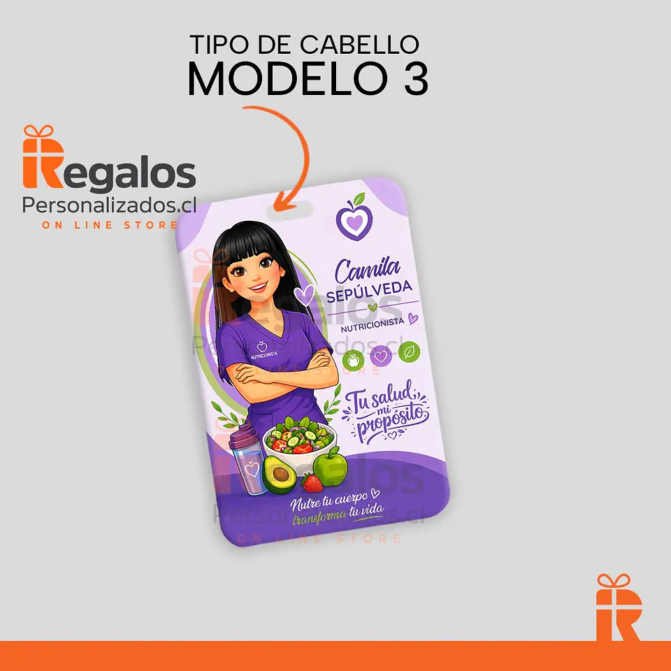 Porta credencial diseño Nutricionista 4
