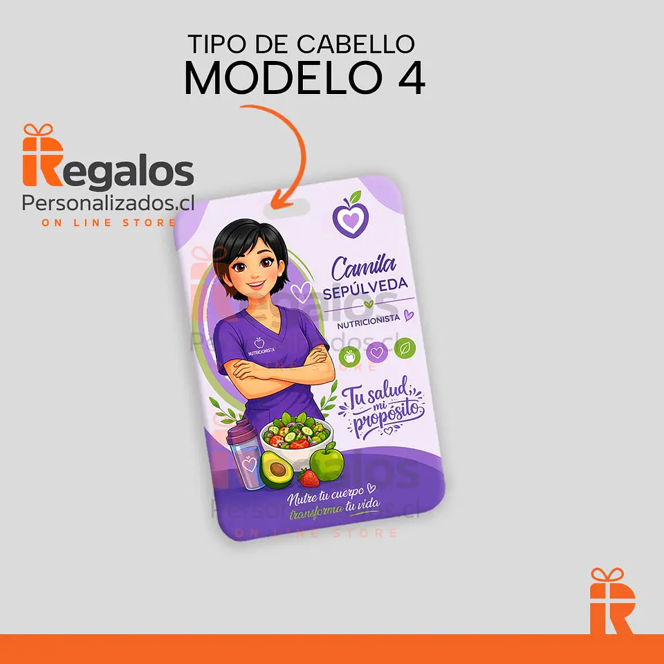 Porta credencial diseño Nutricionista 5