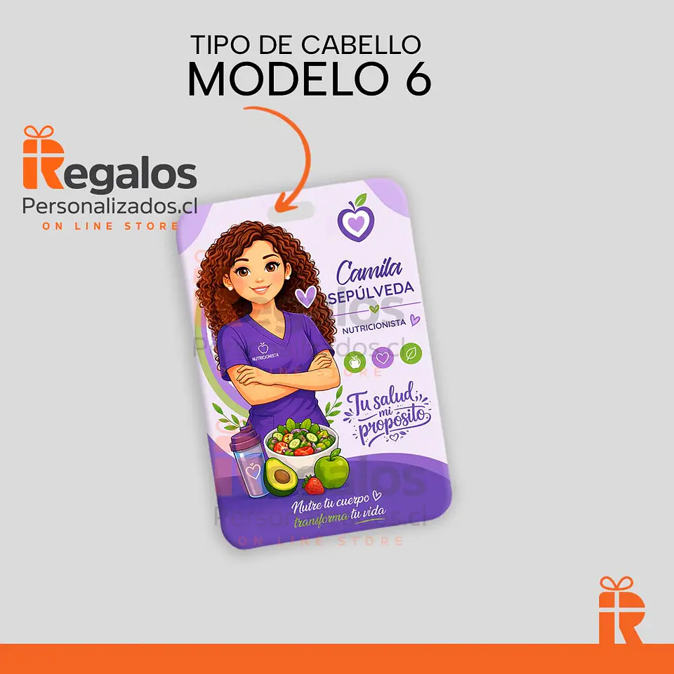 Porta credencial diseño Nutricionista 7