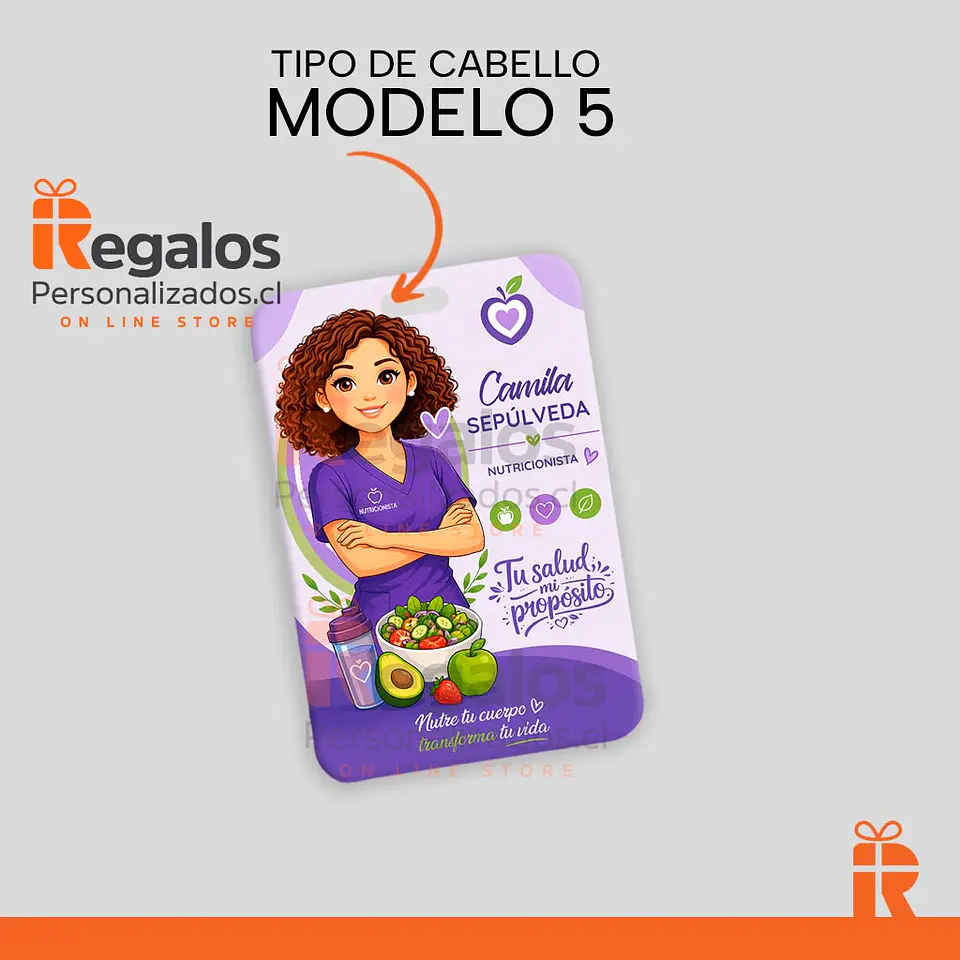 Porta credencial diseño Nutricionista 6