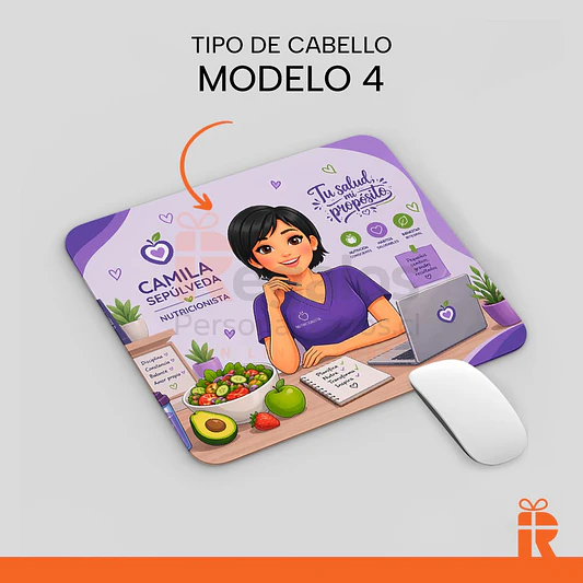 Mouse pad diseño Nutricionista avatar 2 5