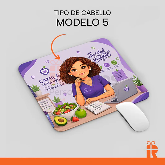 Mouse pad diseño Nutricionista avatar 2 6