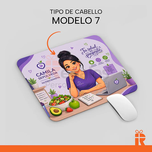Mouse pad diseño Nutricionista avatar 2 8