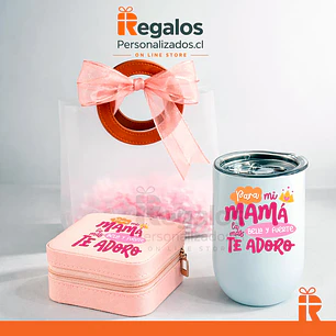Pack joyero y vaso diseño mamá