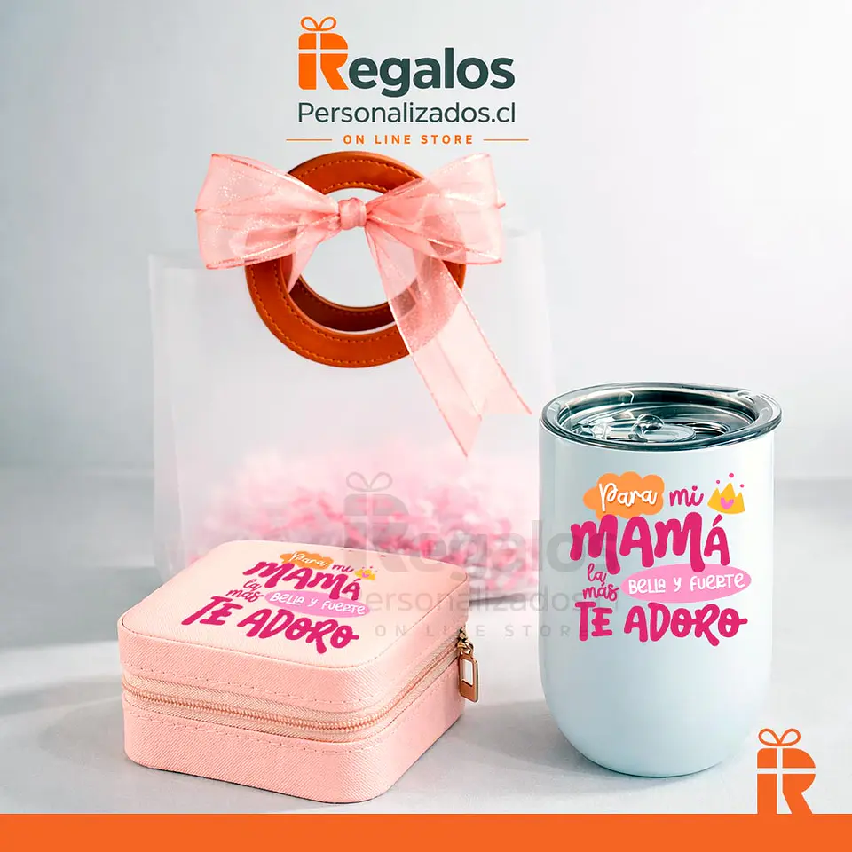 Pack joyero y vaso diseño mamá 1