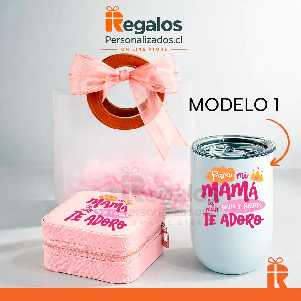 Pack joyero y vaso diseño mamá 2