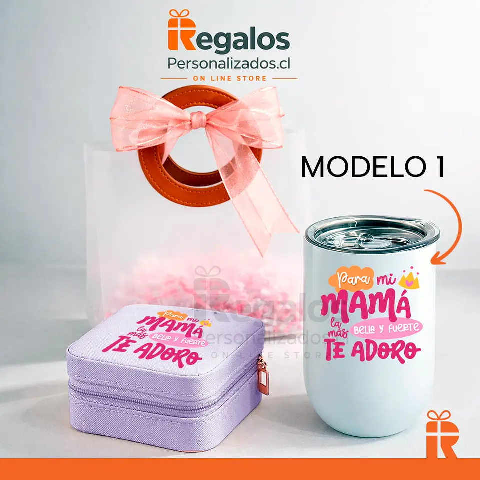 Pack joyero y vaso diseño mamá 5