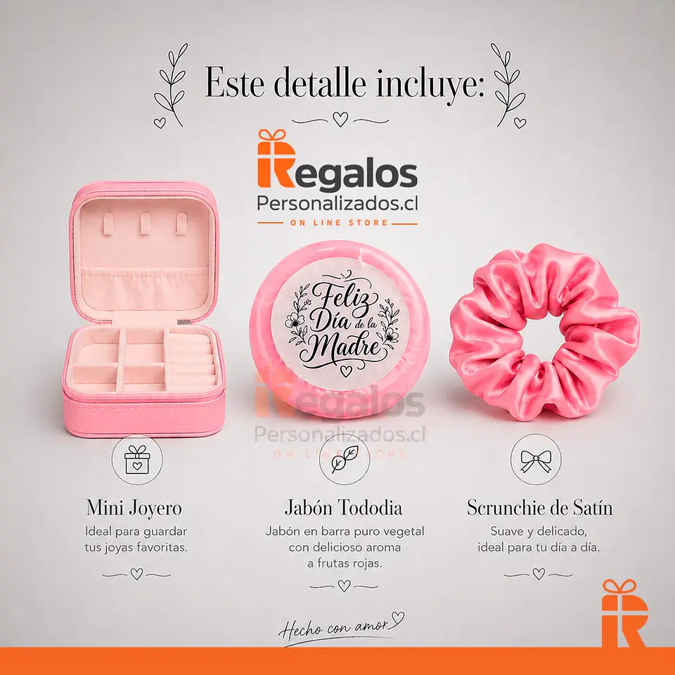 Pack joyero, jabón y scrunchie  4