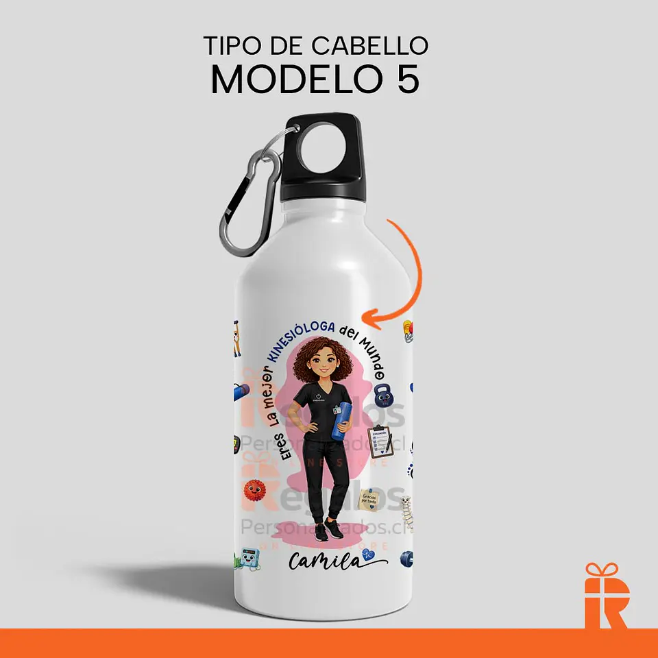 Botella diseño Kinesiologa avatar 2 6