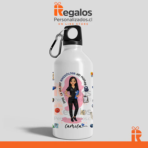 Botella diseño Kinesiologa avatar 2