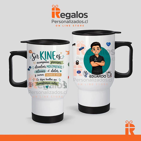 Mug térmico diseño kinesiólogo