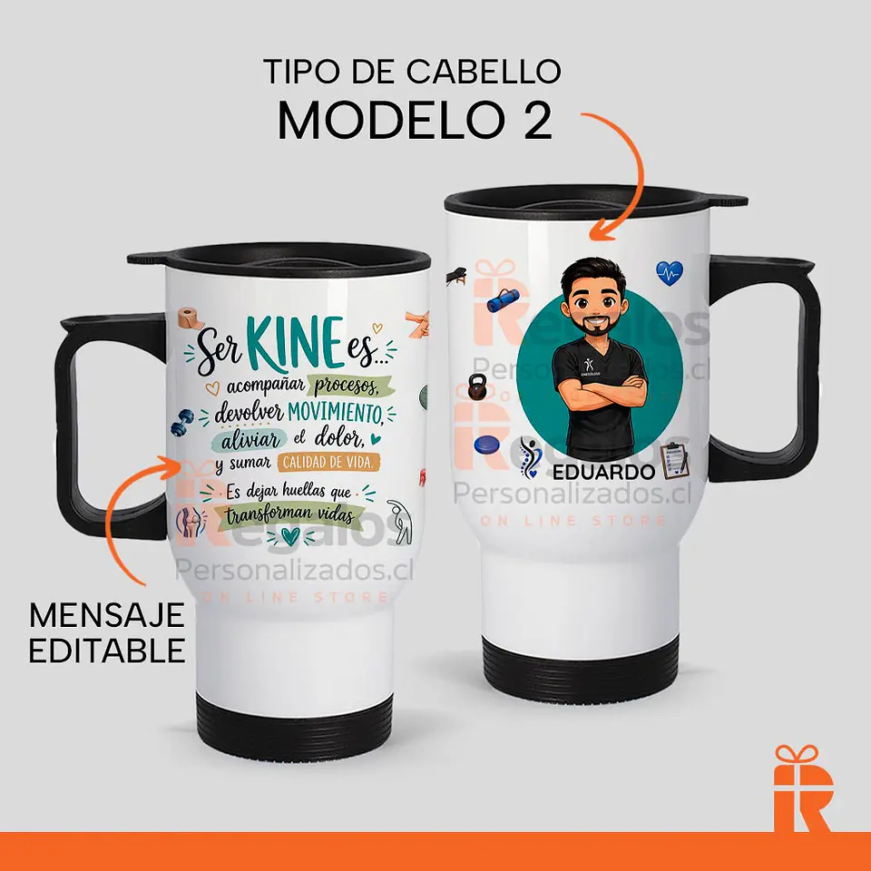 Mug térmico diseño kinesiólogo 3
