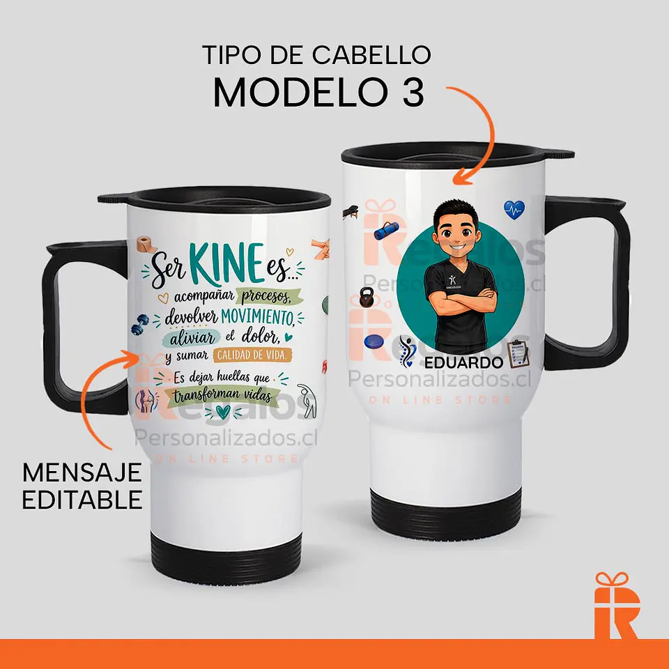 Mug térmico diseño kinesiólogo 4