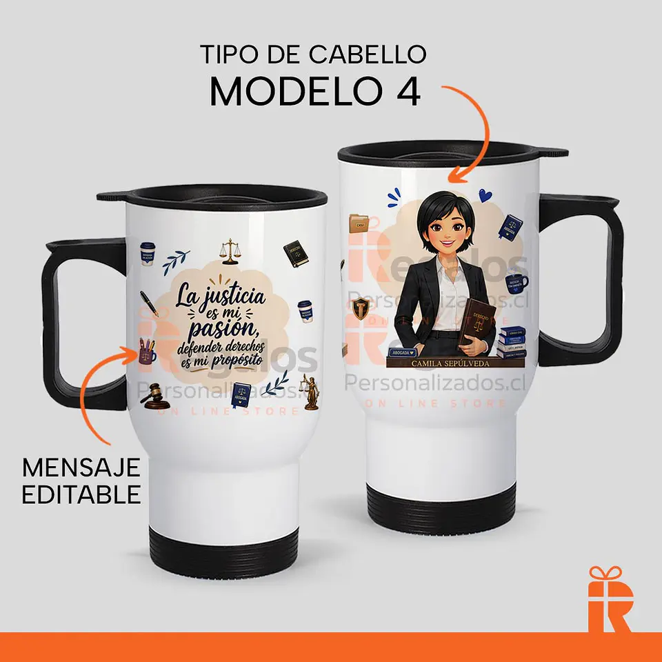 Mug térmico diseño Abogada 5