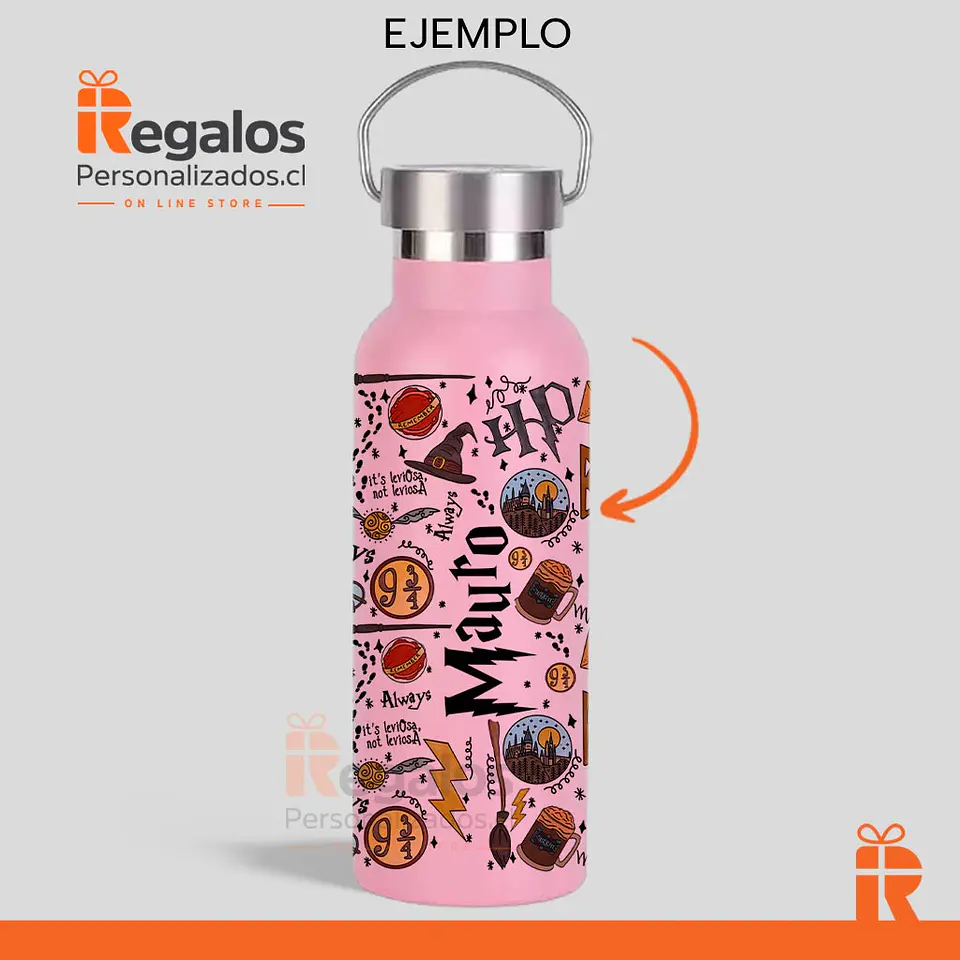 Botella térmica rosa 750cc 2