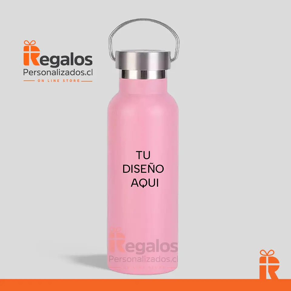 Botella térmica rosa 750cc 1