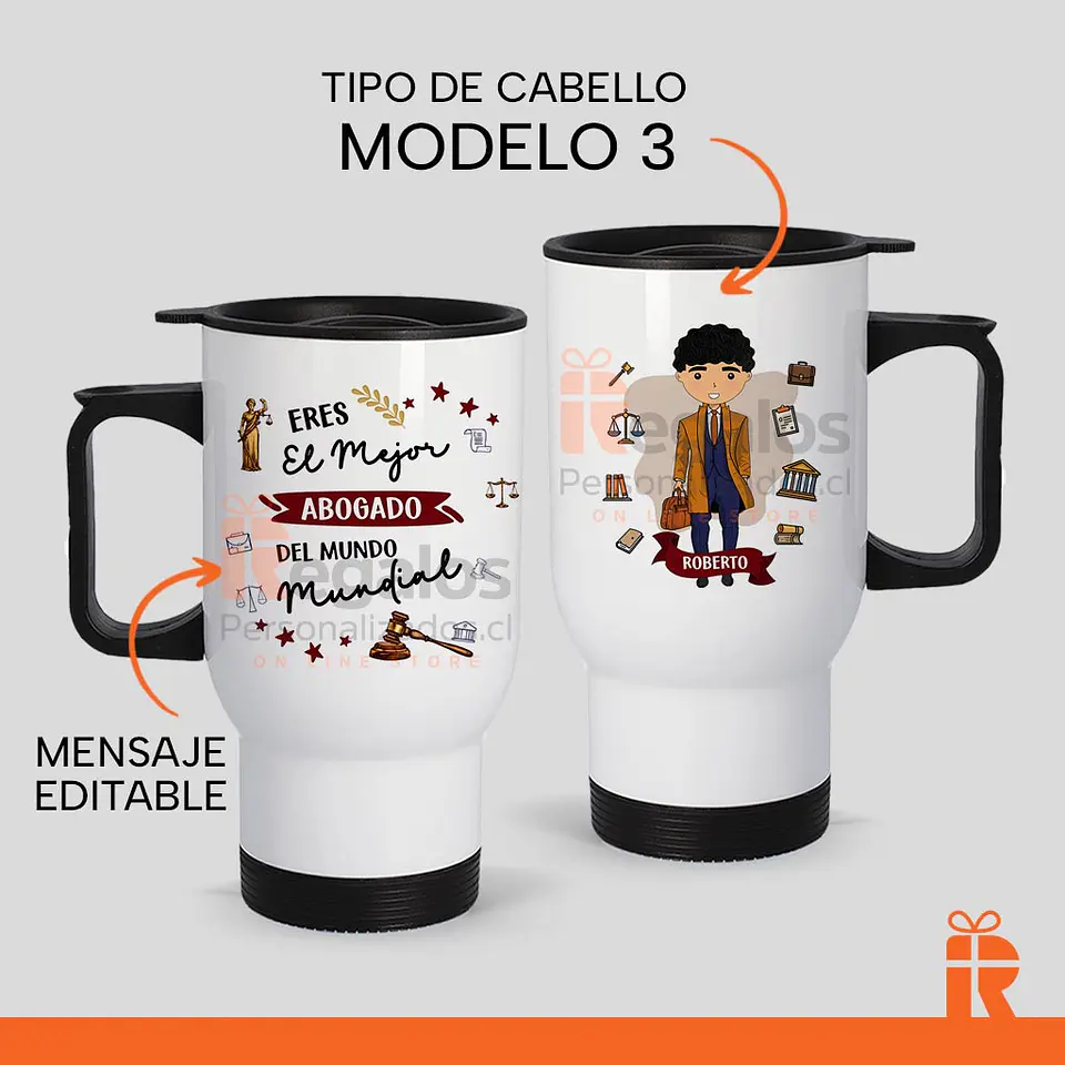 Mug térmico diseño Abogado formal 4