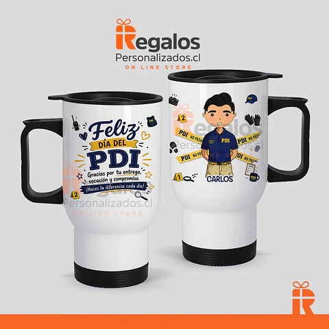 Mug térmico diseño PDI Varón