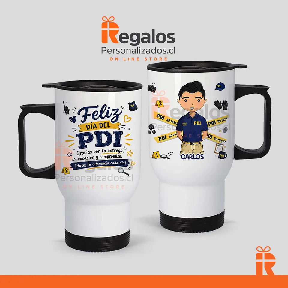 Mug térmico diseño PDI Varón 1