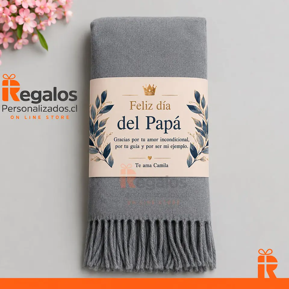 Bufanda gris mensaje personalizado 1