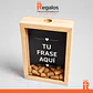 Alcancía guarda corchos 20x30 frase personalizada - Miniatura 1