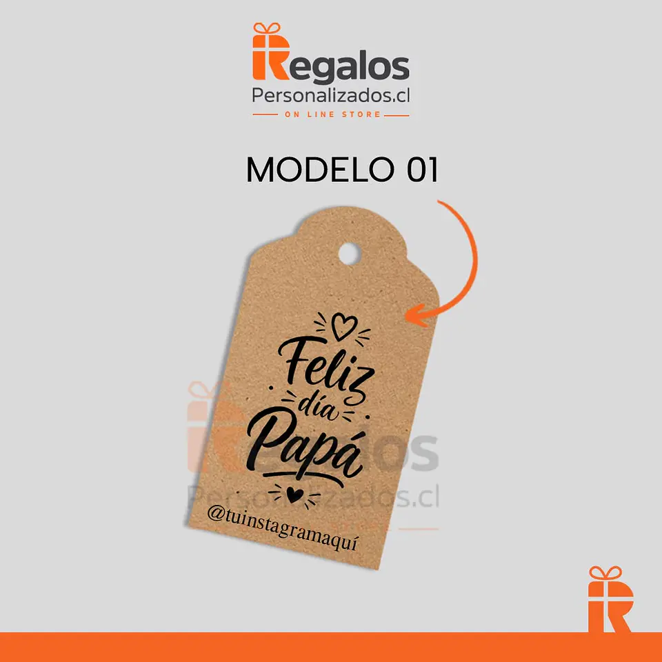Tags Kraft  Día del Papá | Personalizados con Instagram o Nombre de Empresa, compra mínima 50 unidades 4