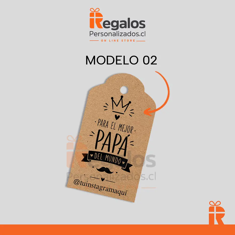 Tags Kraft  Día del Papá | Personalizados con Instagram o Nombre de Empresa, compra mínima 50 unidades 5