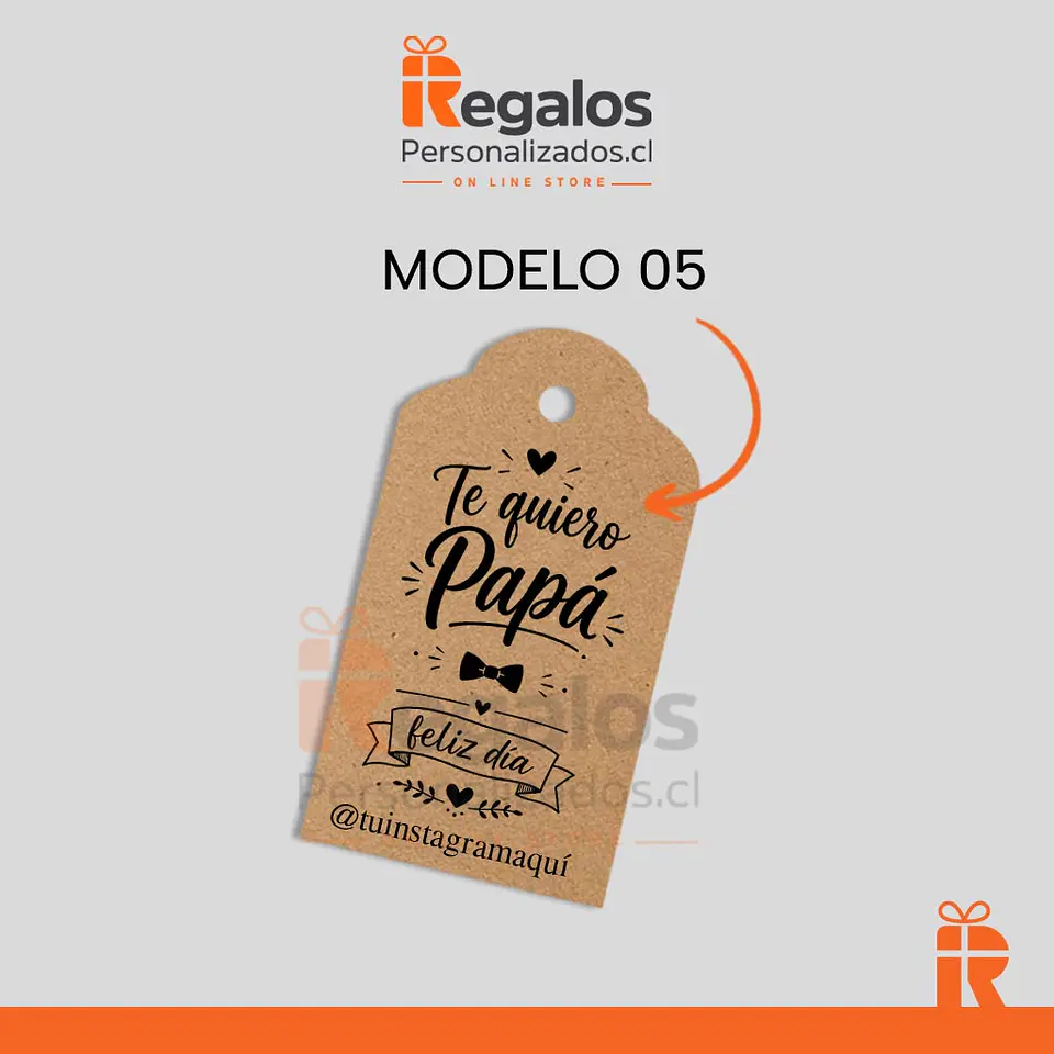 Tags Kraft  Día del Papá | Personalizados con Instagram o Nombre de Empresa, compra mínima 50 unidades 8