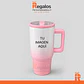 Tazón Mug térmico bicolor rosa, 590cc - Miniatura 1