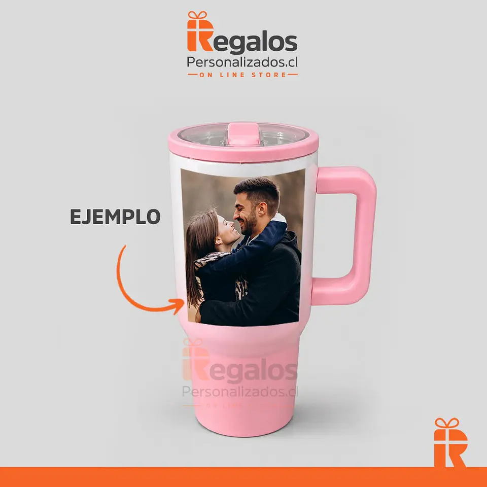 Tazón Mug térmico bicolor rosa, 590cc 3